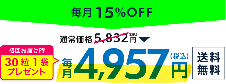 毎月15%OFF
