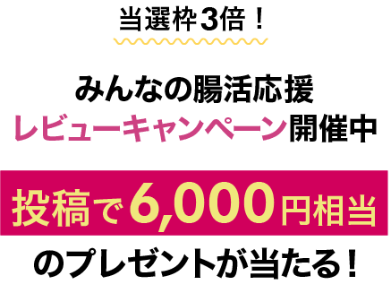 レビューキャンペーン開催中、投稿で6,000円相当のプレゼントが当たる！
