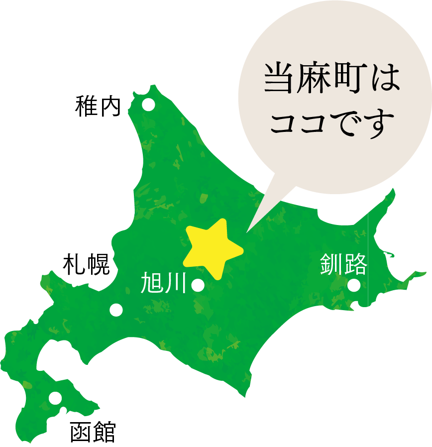 当麻町の位置マップ|ドライきくいも(納豆菌プラス)